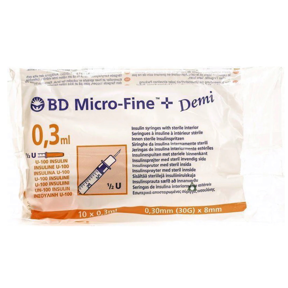 Micro Fine U 100 Insulin Syringe Needles 0 3ml 100 S