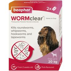 Beaphar WORMclear Tablets for Dogs up to 20kg (2 Tablets)