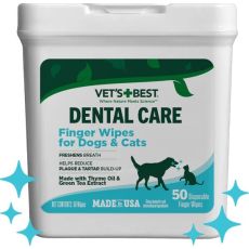Vet's Best Dental Care Finger Wipes - 50s