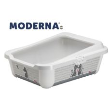 Moderna Hercules 'Cats in Love' Open Litter Box with Rim