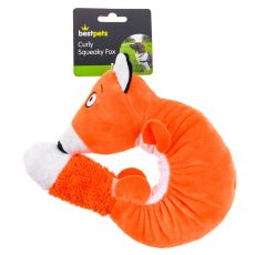 Bestpets Curly Squeaky Fox Dog Toy