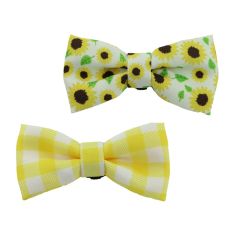 Ancol Soho Bow Tie 2 Pack (Sunflower/Yellow Check)