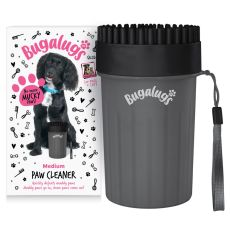 Bugalugs Medium Paw Cleaner Cup for Dogs & Cats in Black