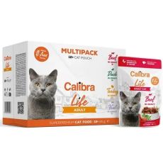 Calibra Life Adult Cat Food - Mixed Pouches (12x85g)