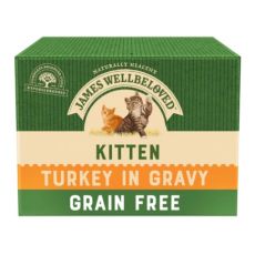 James Wellbeloved Kitten Food - Grain Free Turkey in Gravy 48x85g