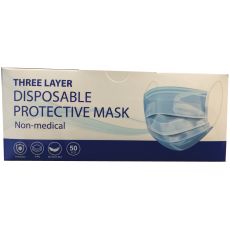 Face Masks 50's (3 Ply Disposable) + Free Clasicure Hand Gel 250ml
