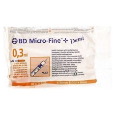 Micro-Fine U-100 Insulin Syringe needles 0.3ml 100's
