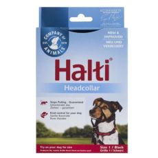 HALTI Black Headcollar for Dogs - Size 1