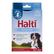 HALTI Black Headcollar for Dogs - Size 4