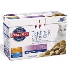 Hills Feline Mature Adult Pouches (Multi Pack) 12 x 85g