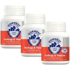 Dorwest Scullcap & Valerian Tablets 100's (Dogs & Cats)