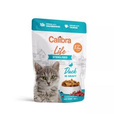 Calibra Life Sterilised Adult Cat Food Pouches - Duck (Grain-Free)