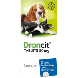 Droncit Tablets 50mg 20's (Dogs & Cats)