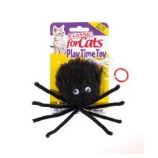 Classic for Cats Black Furry Spider - 3"