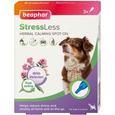 Beaphar StressLess Herbal Calming Spot-On for Dogs & Puppies (3 Pipettes)