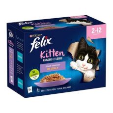 Felix Kitten Food - Multi Pack in Jelly (4x12x100g)