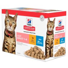 Hill's Science Plan Feline - Adult Light Chicken & Ocean Fish (4x12x85g) 