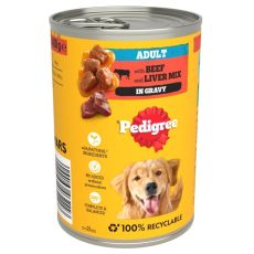 Pedigree Chum Adult Dog Food - Beef Chunks in Gravy (12x400g)
