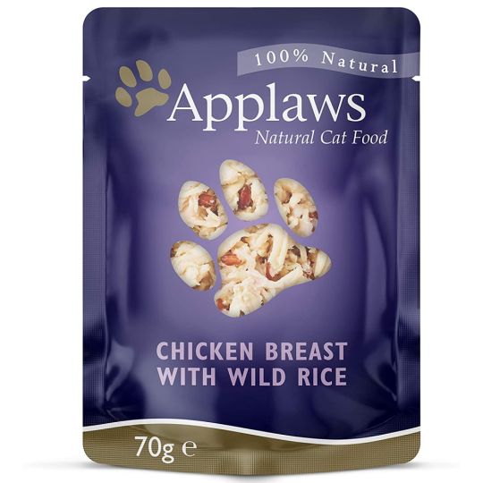 Applaws Cat Food Chicken Breast Wild Rice 12x70g