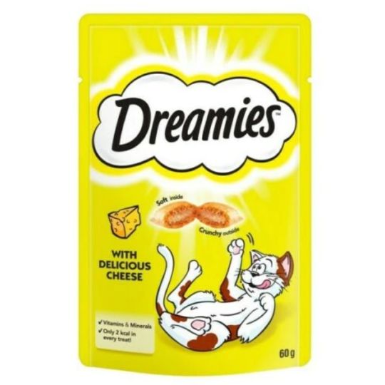 Vet Pharmacy Dreamies Cat Treats Cheese 8 x 60g Treats