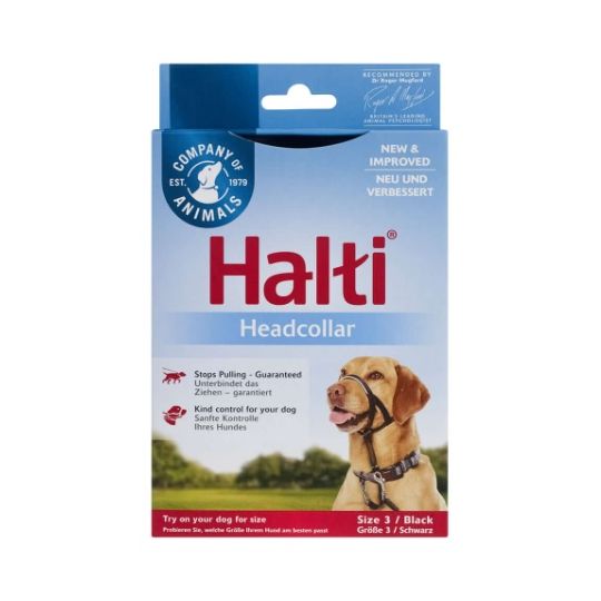 HALTI Black Headcollar for Dogs