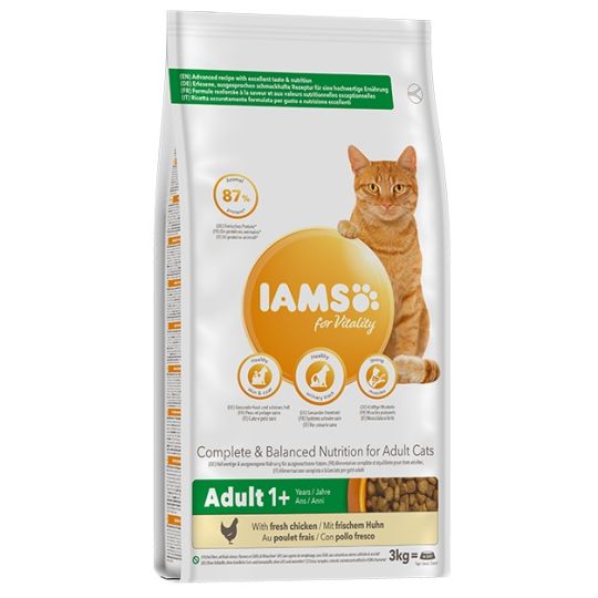 Iams high sale fiber cat food