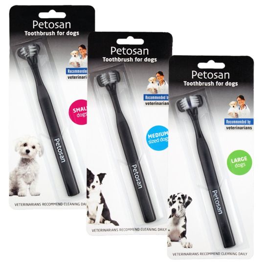 Petosan Toothbrush for Dogs Double Headed various sizes