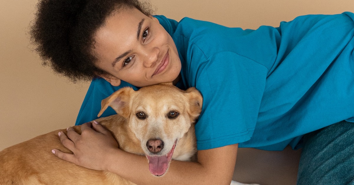 Cuddling an osteoarthritis dogs